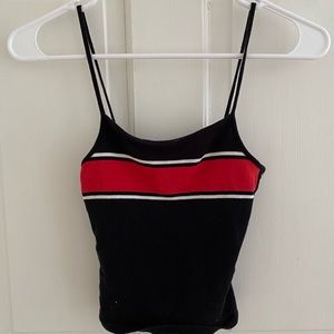 Garage red stripe top
